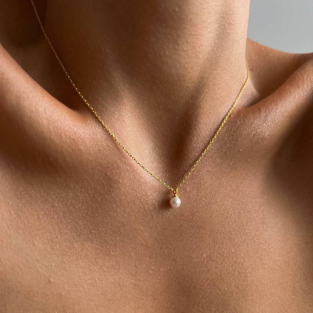 Kardelen Mini Pearl Halskette - 925 SILBER Online Shopping