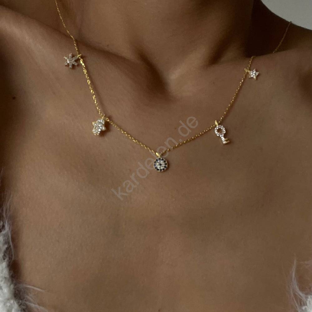 Kardelen Charm Halskette - 925 SILBER Exklusivangebot