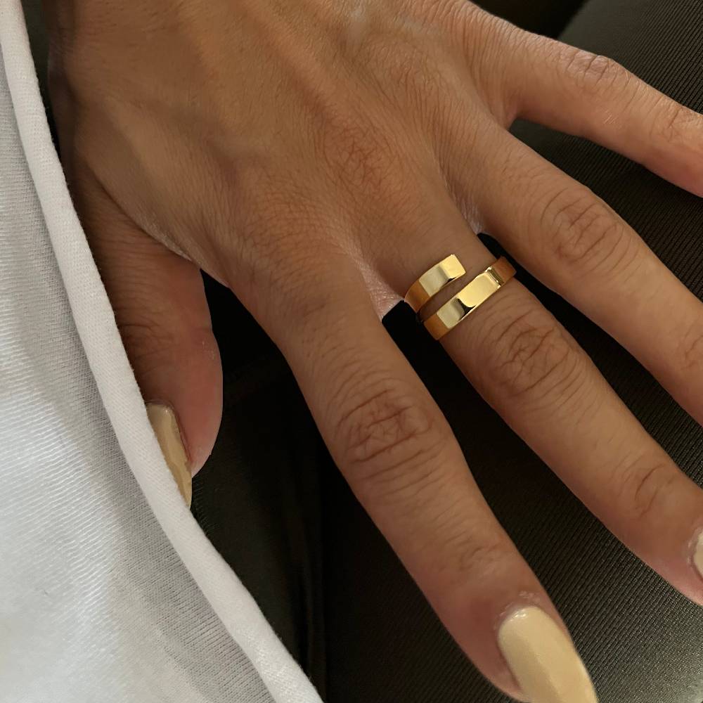 Kardelen 2er Namens Ring - 925 SILBER Black Friday