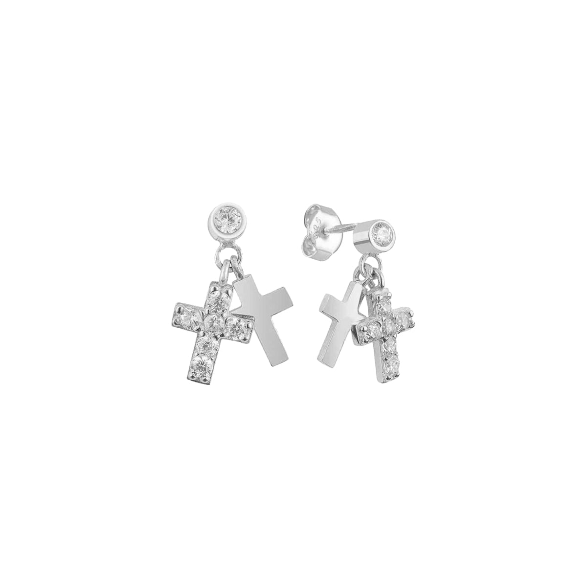 Kardelen Kreuz Zirkonia Model II Ohrring - 925 SILBER Online Outlet