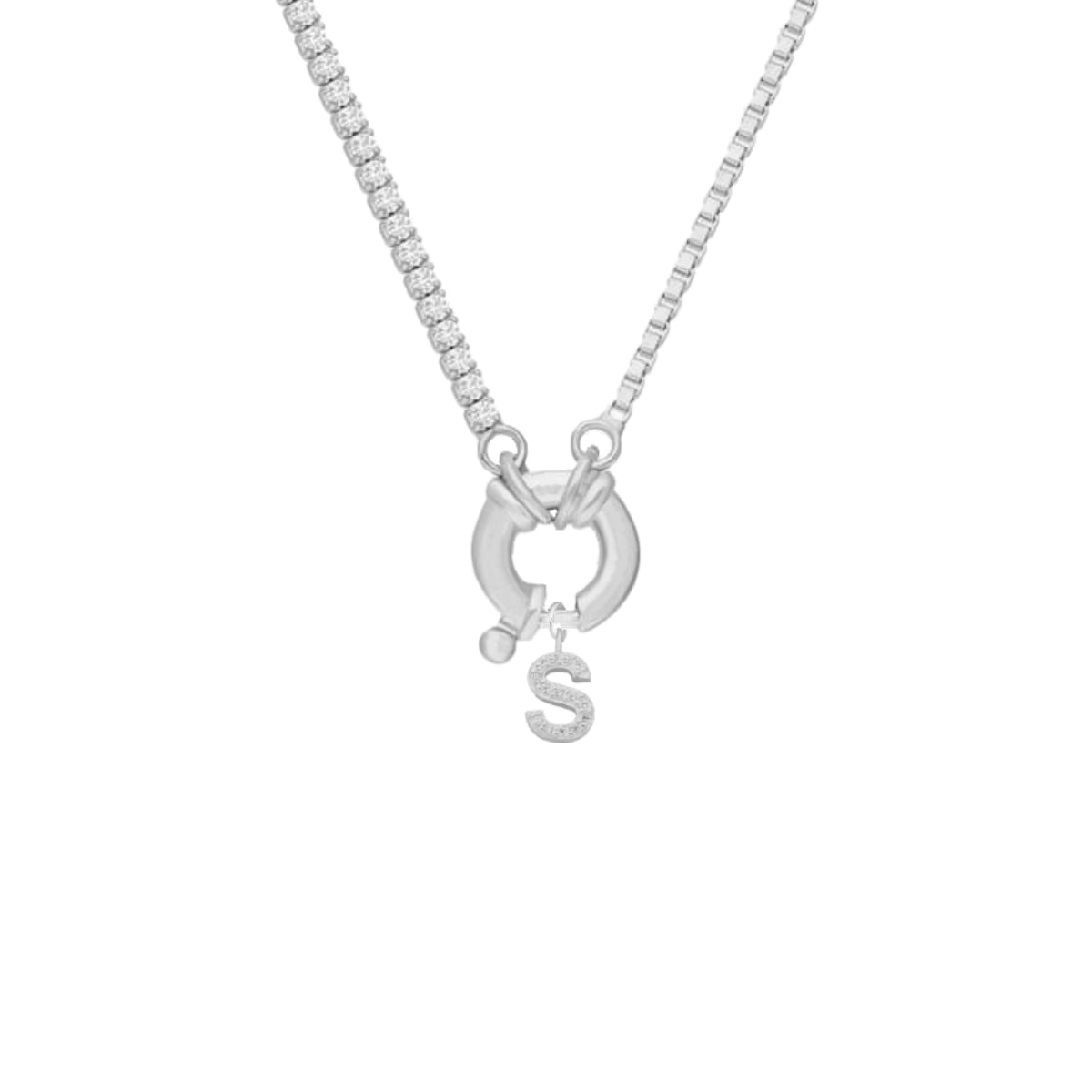 Kardelen Chain Design Iced-Buchstabe - 925 SILBER Sonderangebote