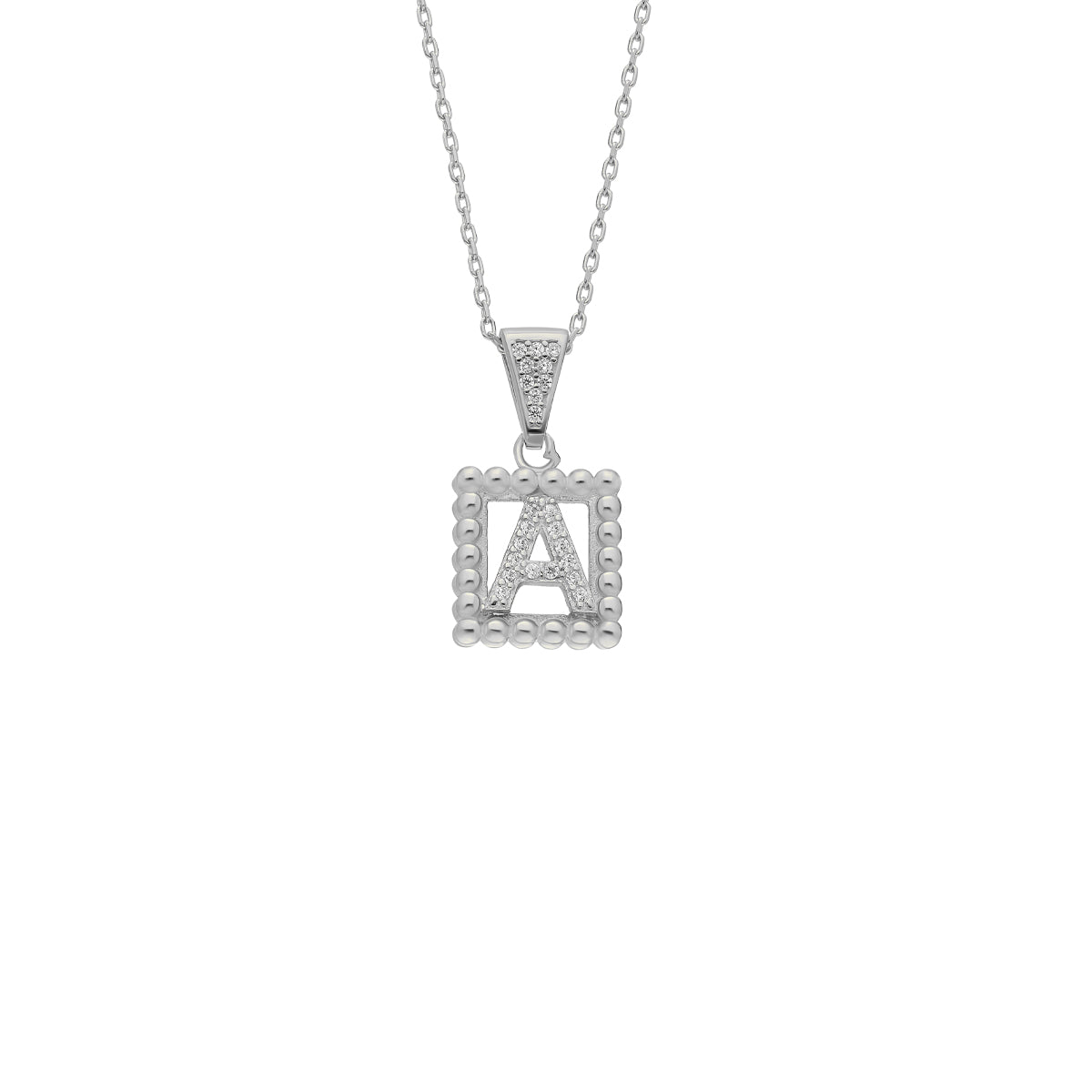Kardelen Buchstaben Kette mit Zirkonia - 925 SILBER Riesige Ersparnisse