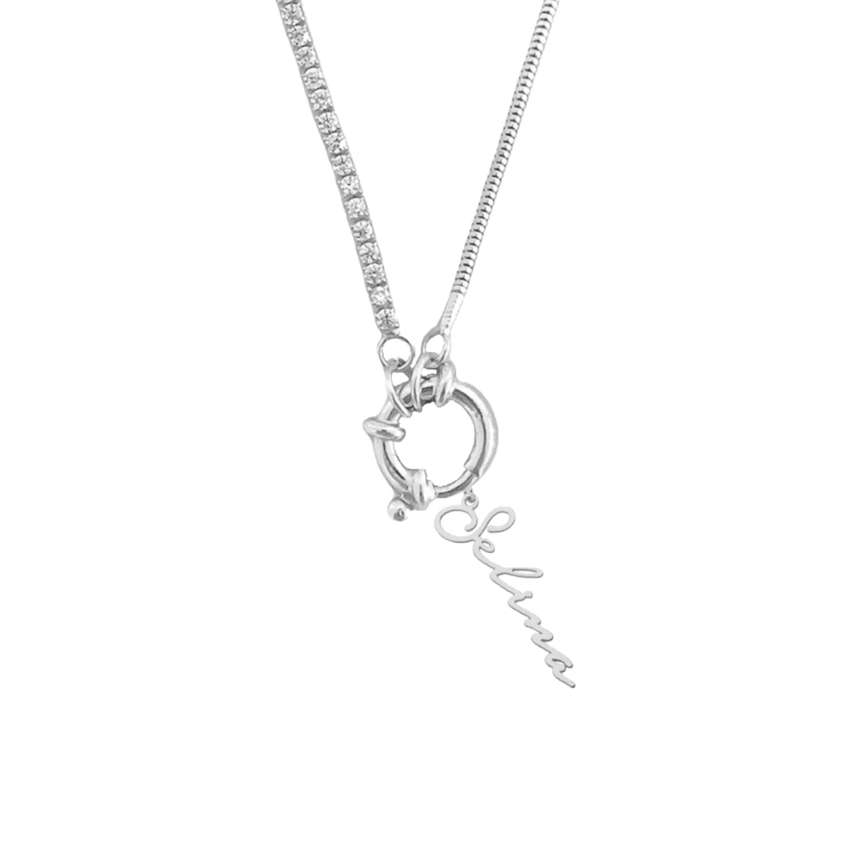 Kardelen Chain Design Italia Iced Signatur Namenskette - 925 SILBER Tiefpreis
