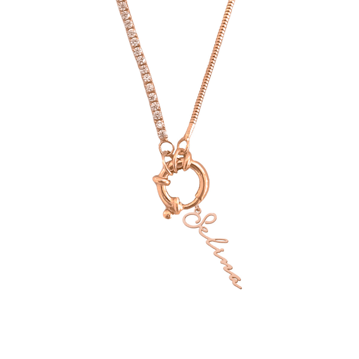 Kardelen Chain Design Italia Iced Signatur Namenskette - 925 SILBER Tiefpreis