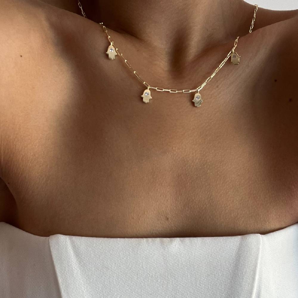 Kardelen Fatimas Hand Chocker Kette - 925 SILBER Bis zu 65% Rabatt