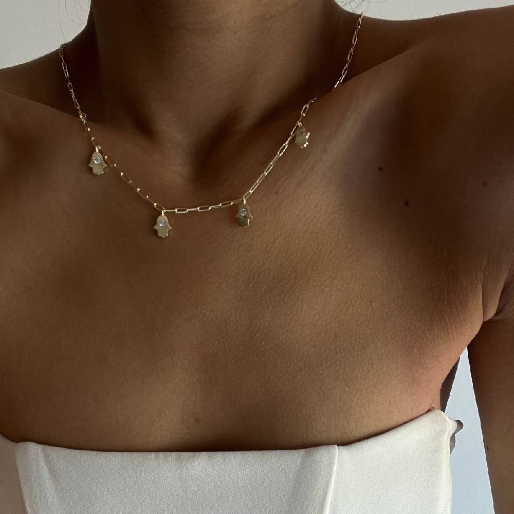 Kardelen Fatimas Hand Chocker Kette - 925 SILBER Bis zu 65% Rabatt