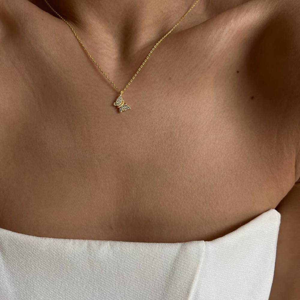 Kardelen MINIMAL BUTTERFLY NECKLACE - 925 SILBER Discount Store für neue Produkte