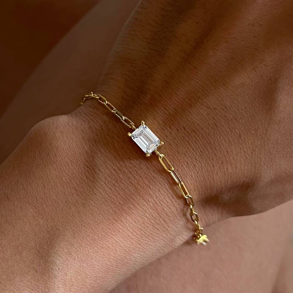Kardelen Baguette Armkette II - 925 SILBER Nur noch ein Tag übrig