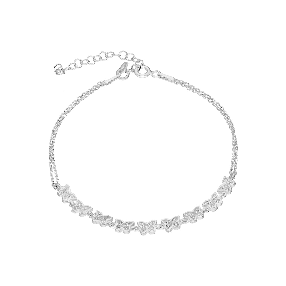 Kardelen Butterfly Armkette mit Zirkonia - 925 SILBER zollfrei
