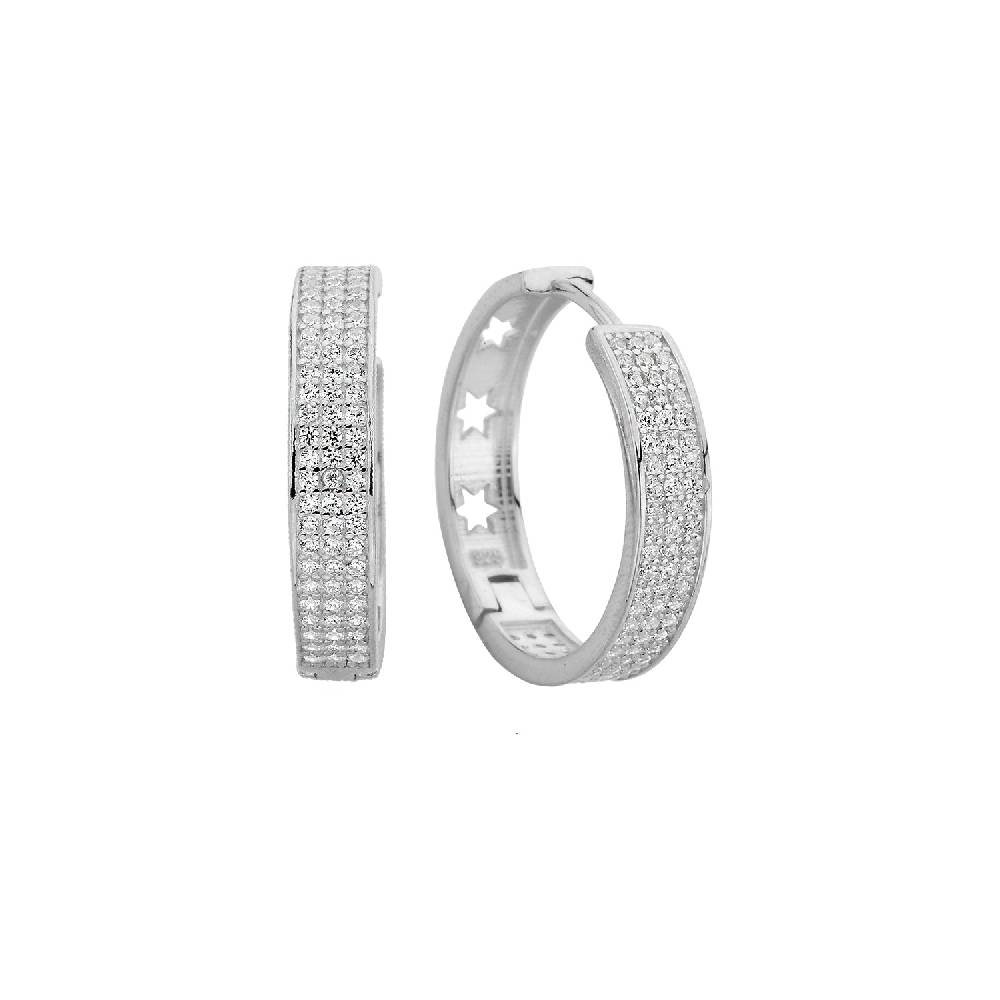 Kardelen Zirkonia Hoop Ohrring mit Sternsymbol - 925 SILBER Rabatte dieses Monats