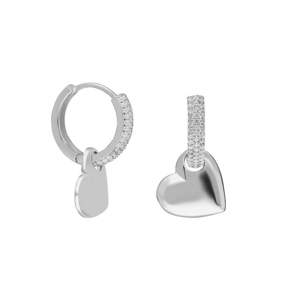 Kardelen Big Herz Zirkonia Ohrring - 925 SILBER im Angebot