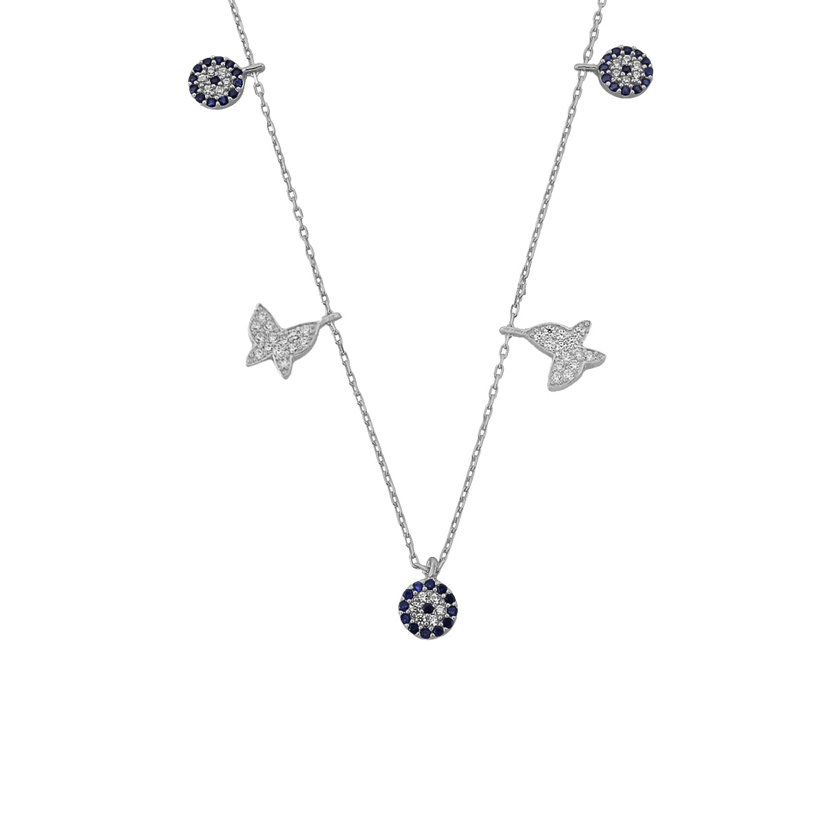 Kardelen Nazar X Butterfly Kette - 925 SILBER Sonderangebot
