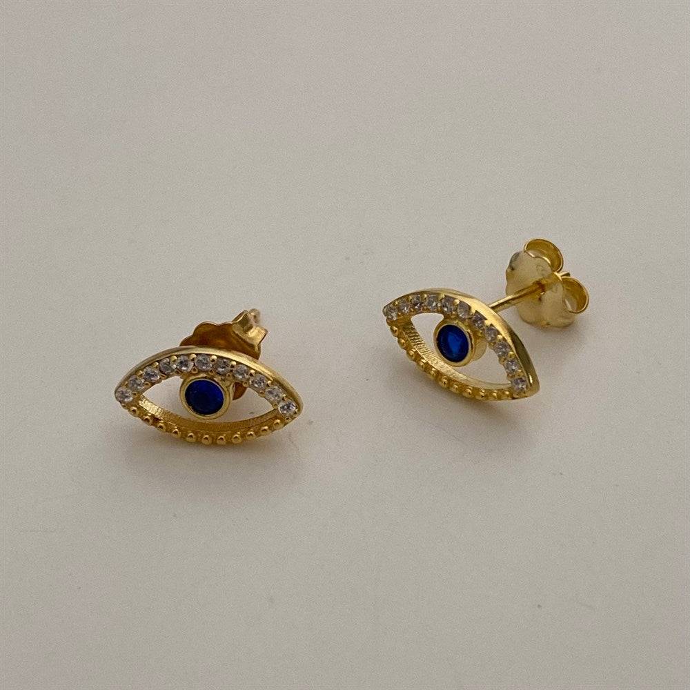 Kardelen Blue Eye stecker Ohrring - 925 SILBER Exklusivangebot