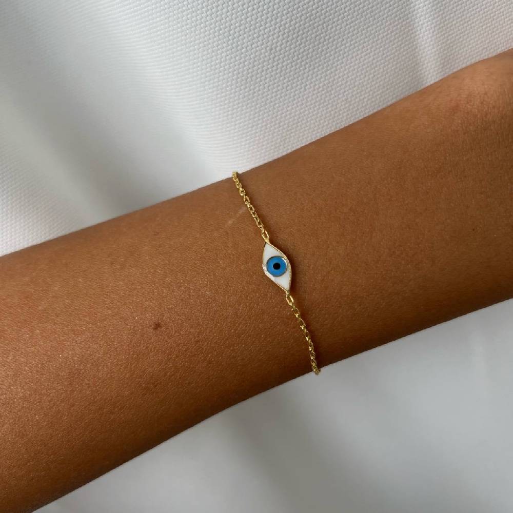 Kardelen COLORFULL MINI EYE ARMKETTE - 925 SILBER Lagerräumung