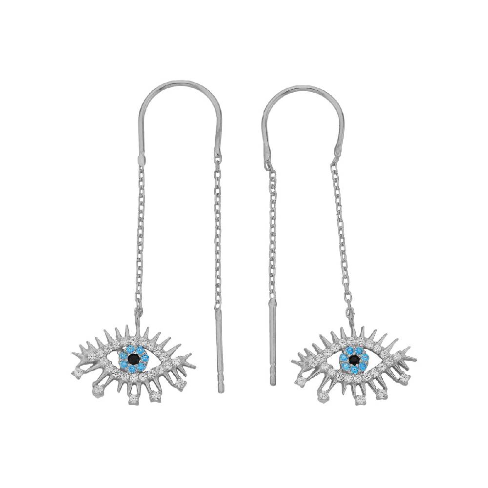 Kardelen Eye Effect Hängend Ohrring - 925 SILBER Bestseller