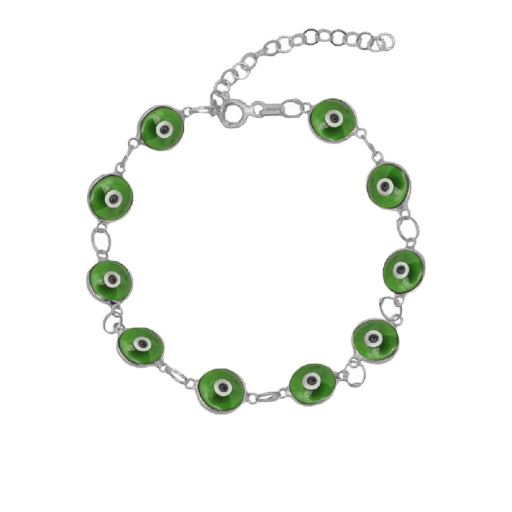 Kardelen Grande Green Nazar Armkette - 925 SILBER Bis zu 60% Rabatt