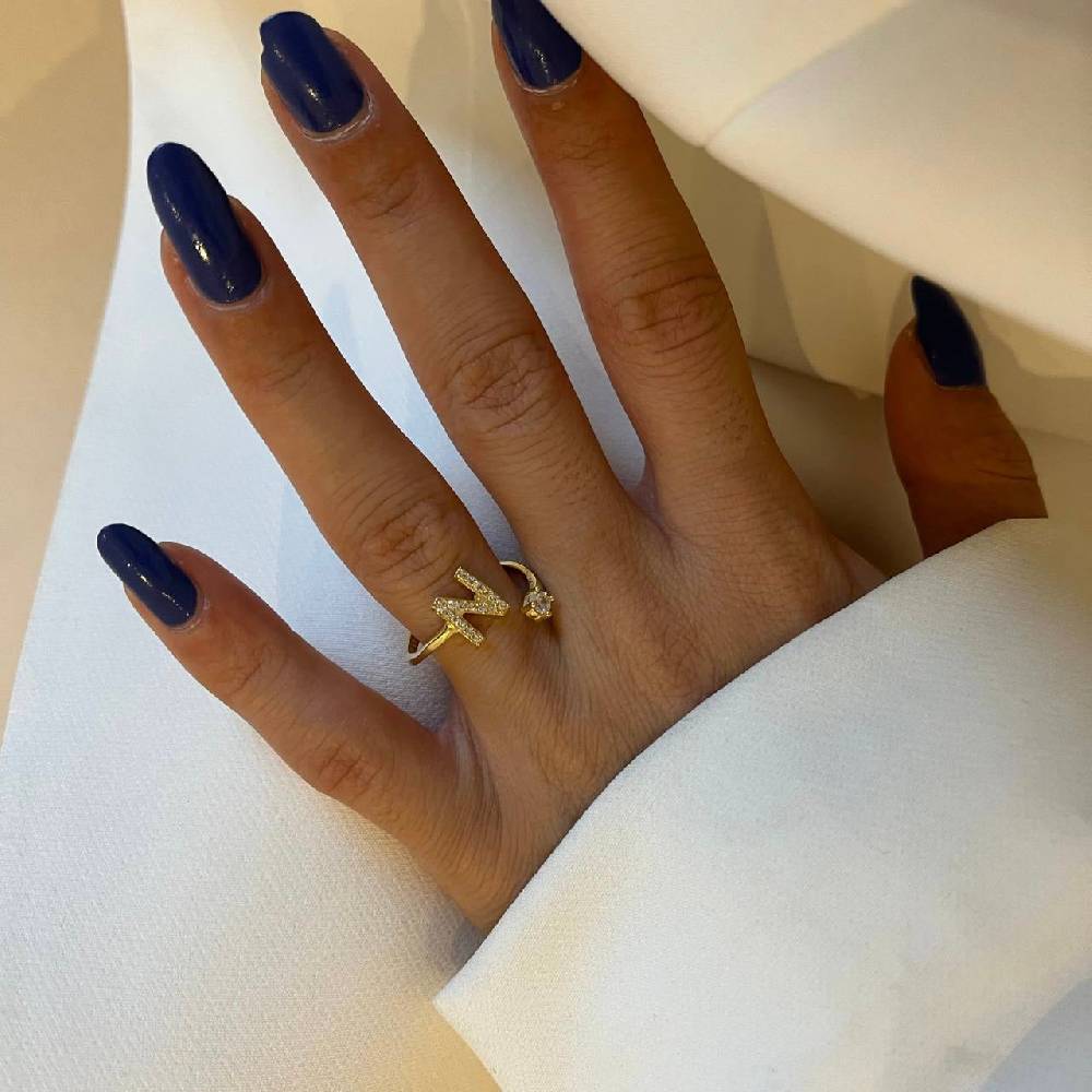Kardelen Letter Diamond Ring - 925 SILBER Angebote