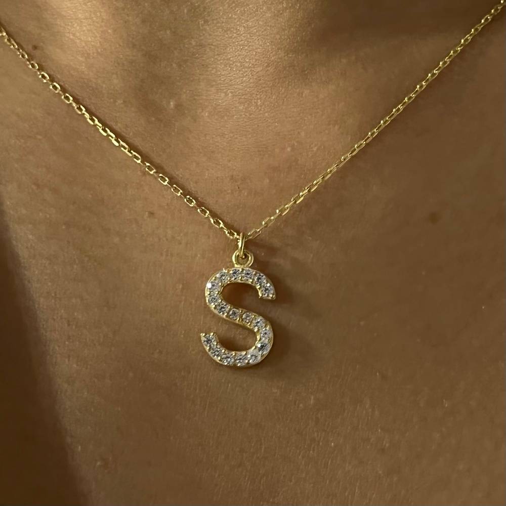 Kardelen Mini One Letter Kette - 925 SILBER Hotsell