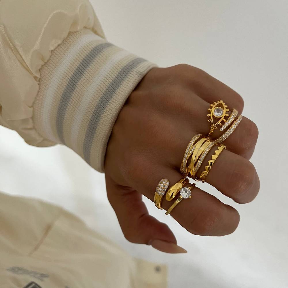 Kardelen Circle Zirkonia Ring - 925 SILBER Günstig kaufen