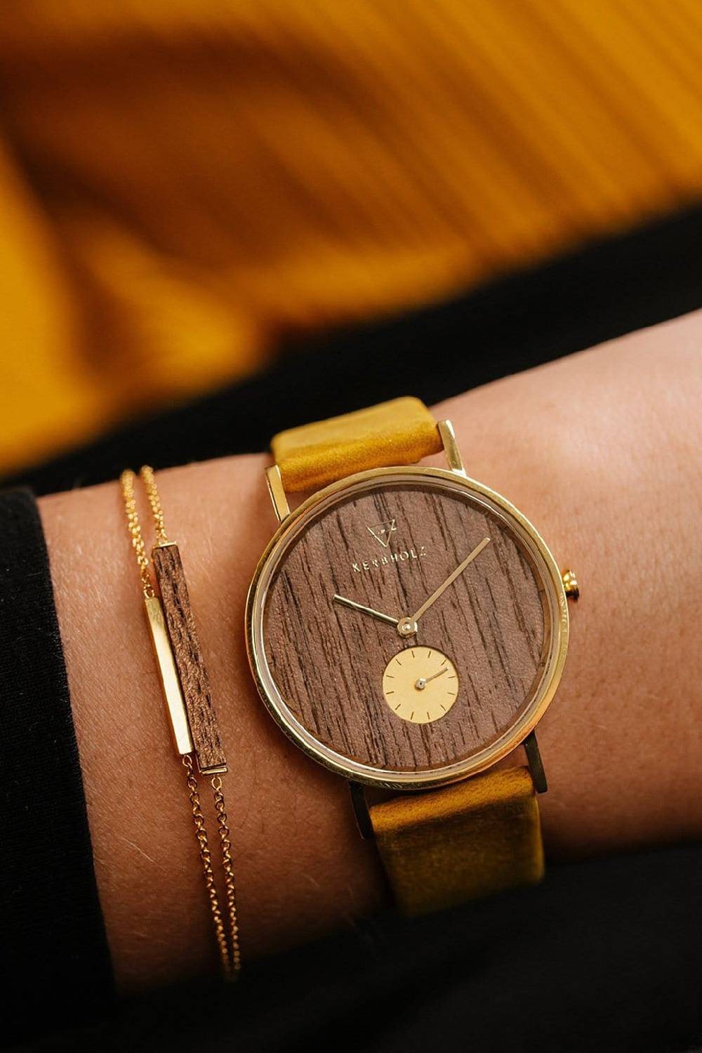 Kerbholz RECTANGLE BRACELET Rosenholz Nur für heute