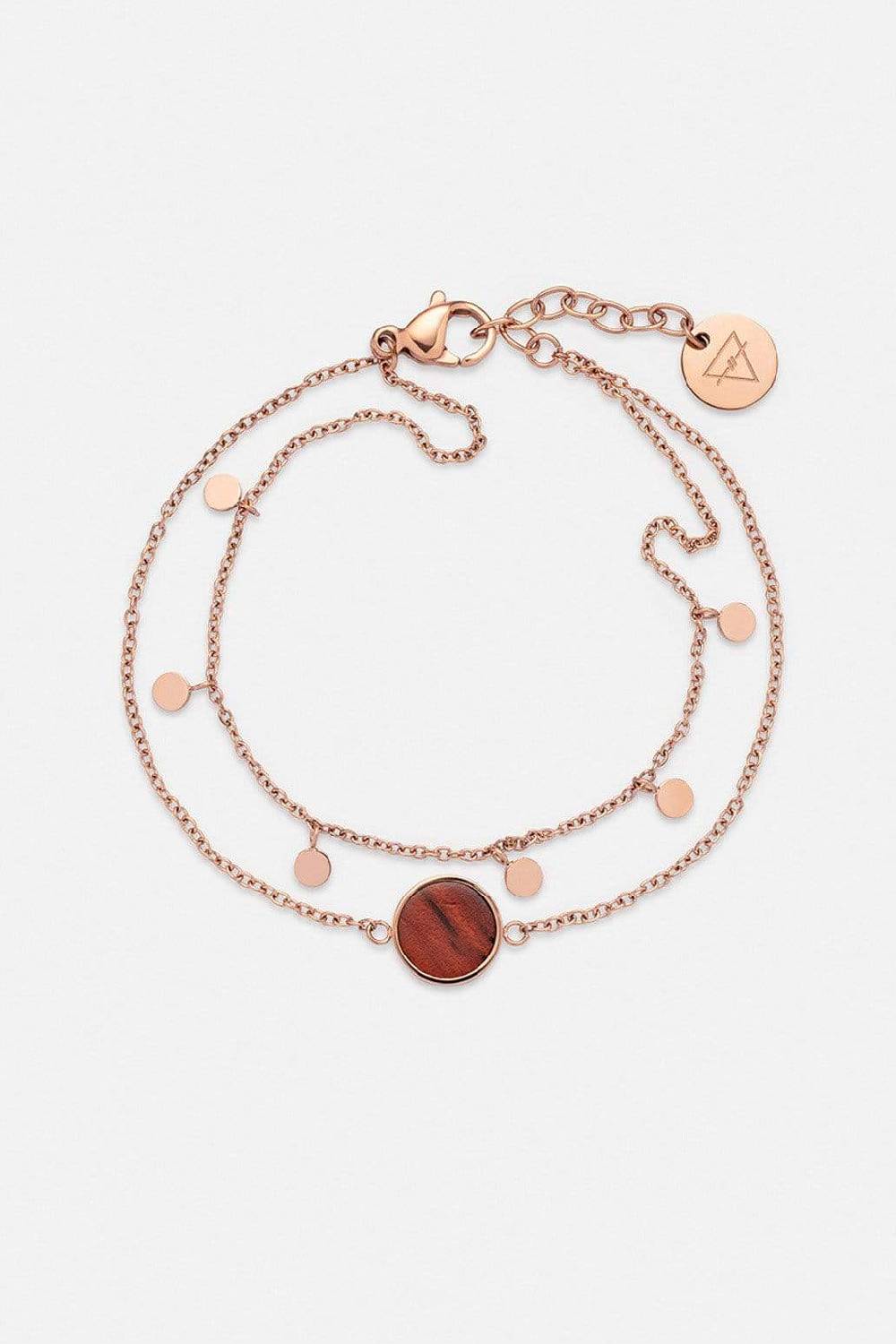 Kerbholz CIRCLE DOUBLE BRACELET Rosenholz Clearance-Verkauf