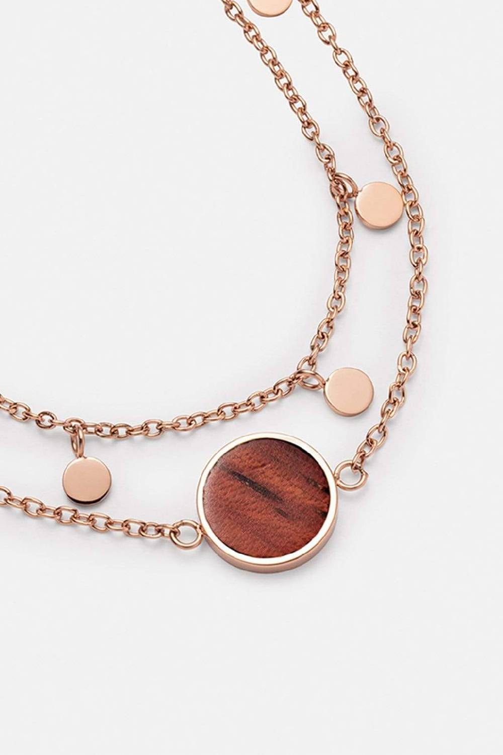 Kerbholz CIRCLE DOUBLE BRACELET Rosenholz Clearance-Verkauf