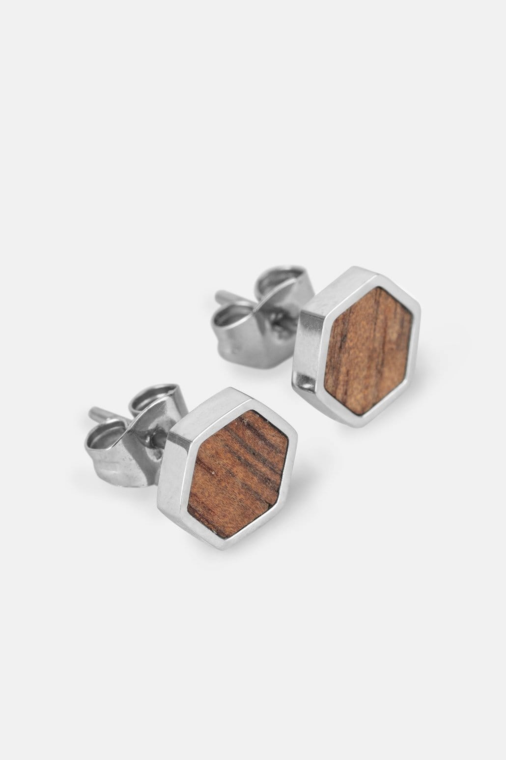 Kerbholz HEXA EARRING Walnuss