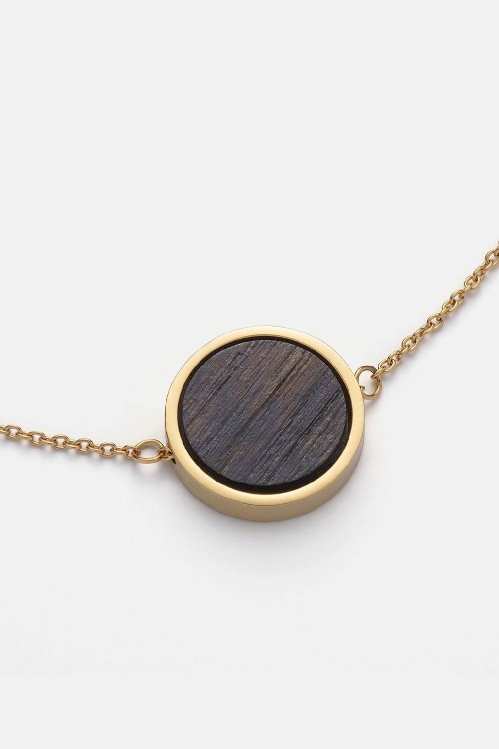 Kerbholz CIRCLE NECKLACE Walnuss Preisnachlass