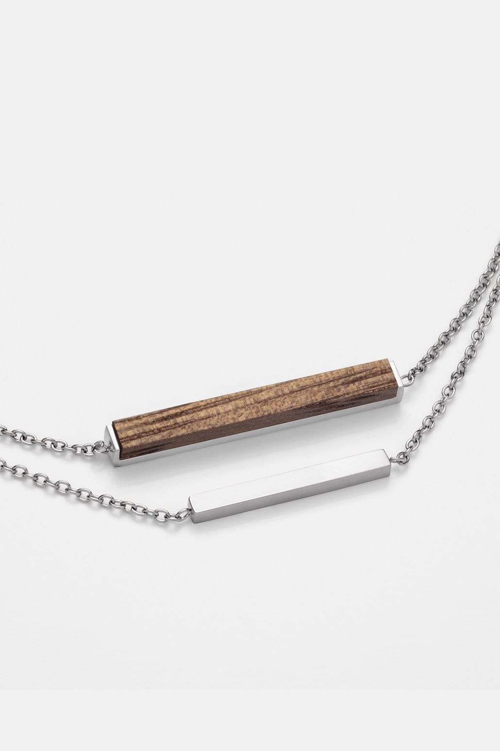 Kerbholz RECTANGLE NECKLACE Walnuss Weihnachtsangebot