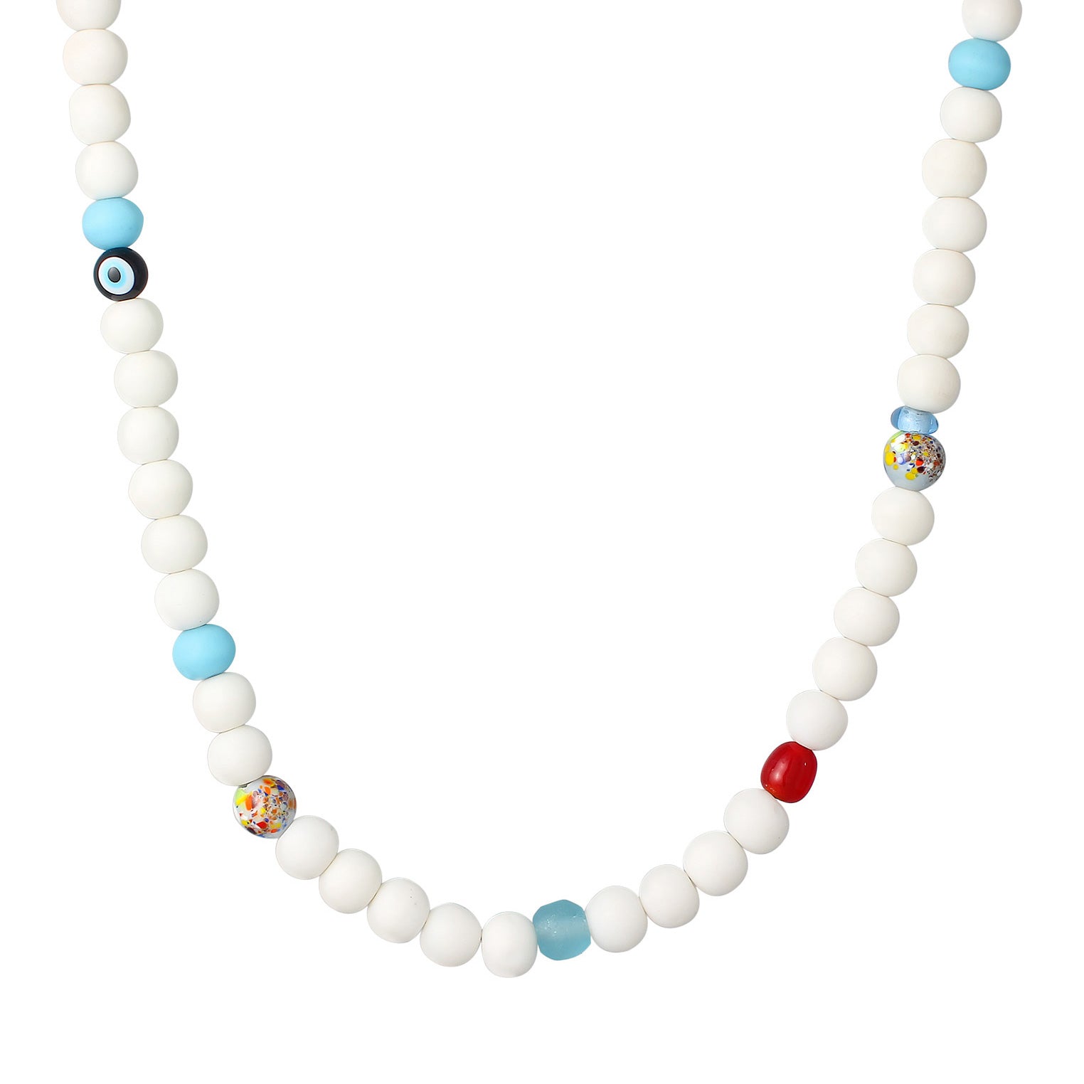Kuzzoi Halskette mit Smiling Face Glasperlen Bunt Begrenzte Freigabe