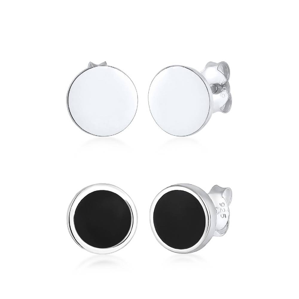 Kuzzoi Ohrringset Geo Rund | Emaille Clearance-Verkauf