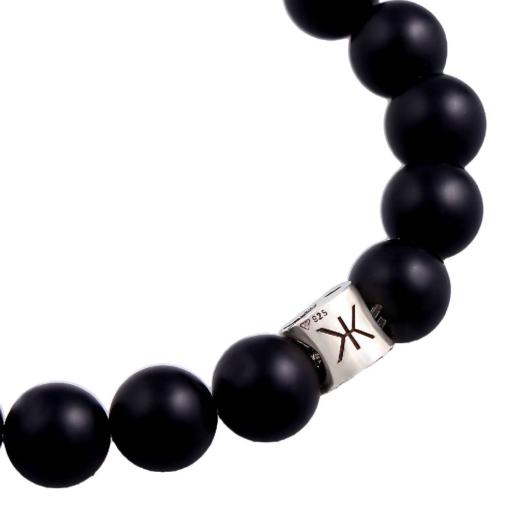 Kuzzoi Armband Yin Yang Beads | Onyx (Schwarz) zollfrei