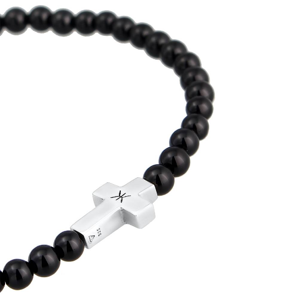 Kuzzoi Armband Kreuz | Onyx (Schwarz) Online Shopping