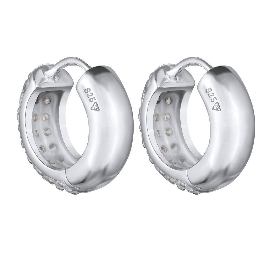 Kuzzoi Creolen Chunky | Zirkonia (Weiß) Blitzangebot