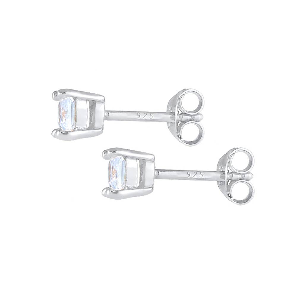 Kuzzoi Ohrstecker Quadrat | Zirkonia Kristalle (Weiß) Bestseller