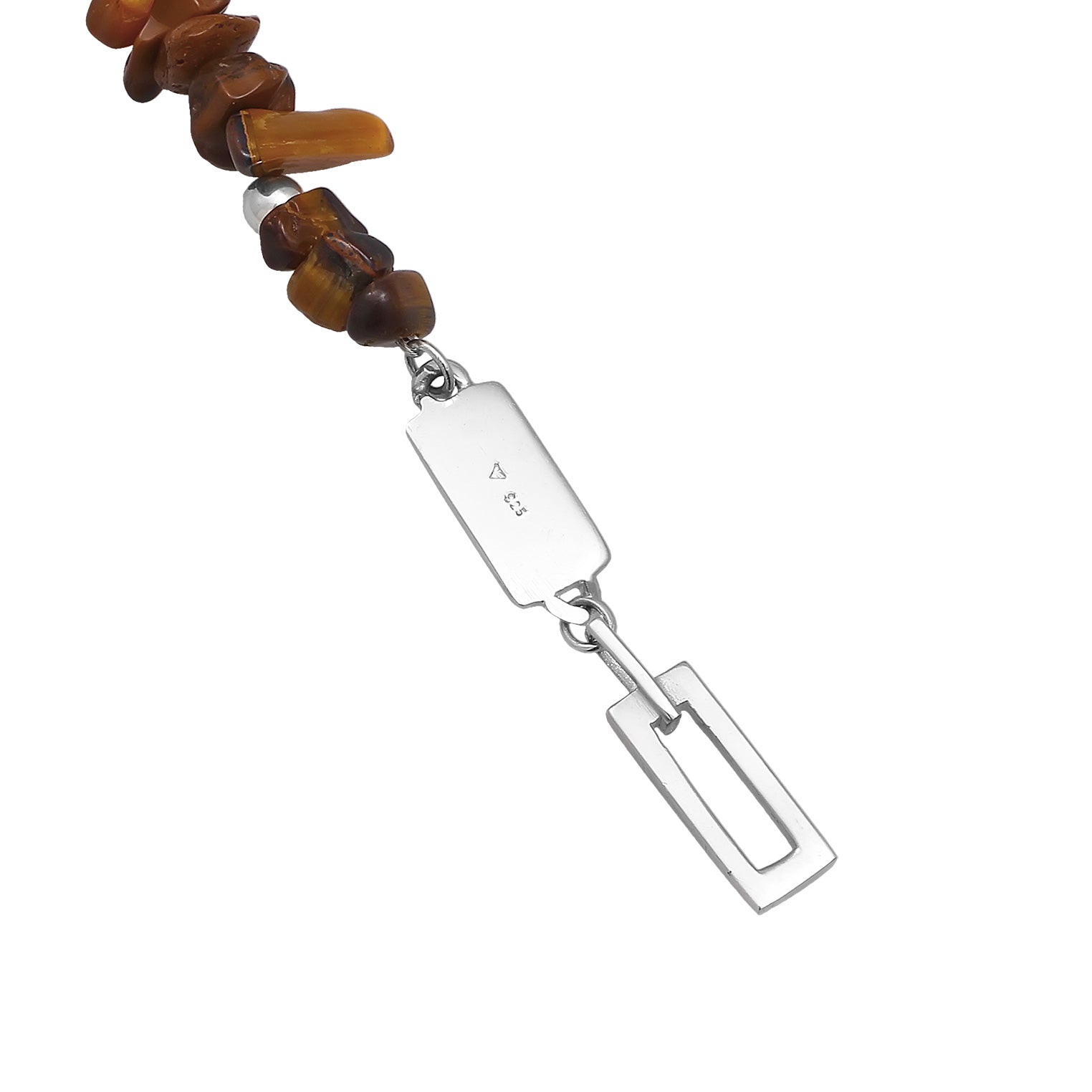 Kuzzoi Halskette Edelstein Splitter | Tigerauge (Braun) Neueste Stile