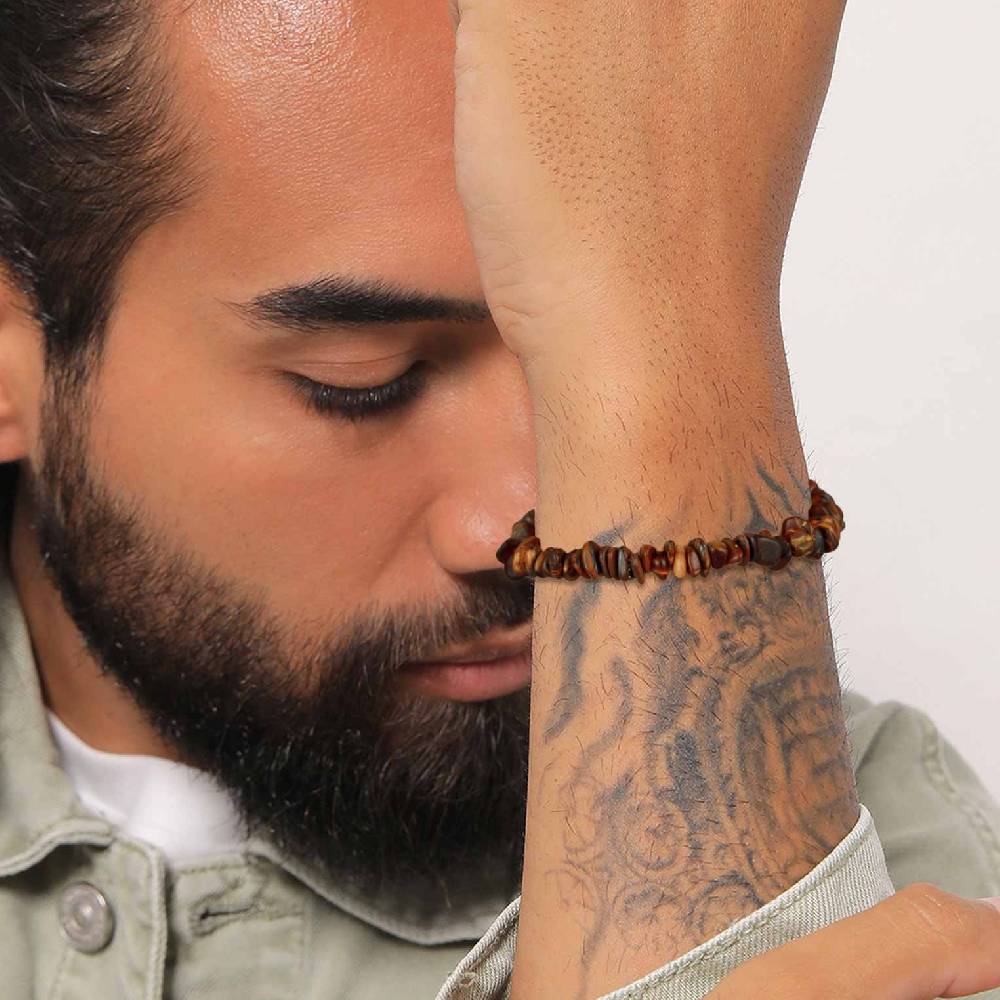 Kuzzoi Armband Splitter Natur | Tigerauge Edelsteine Letzte 2 Tage