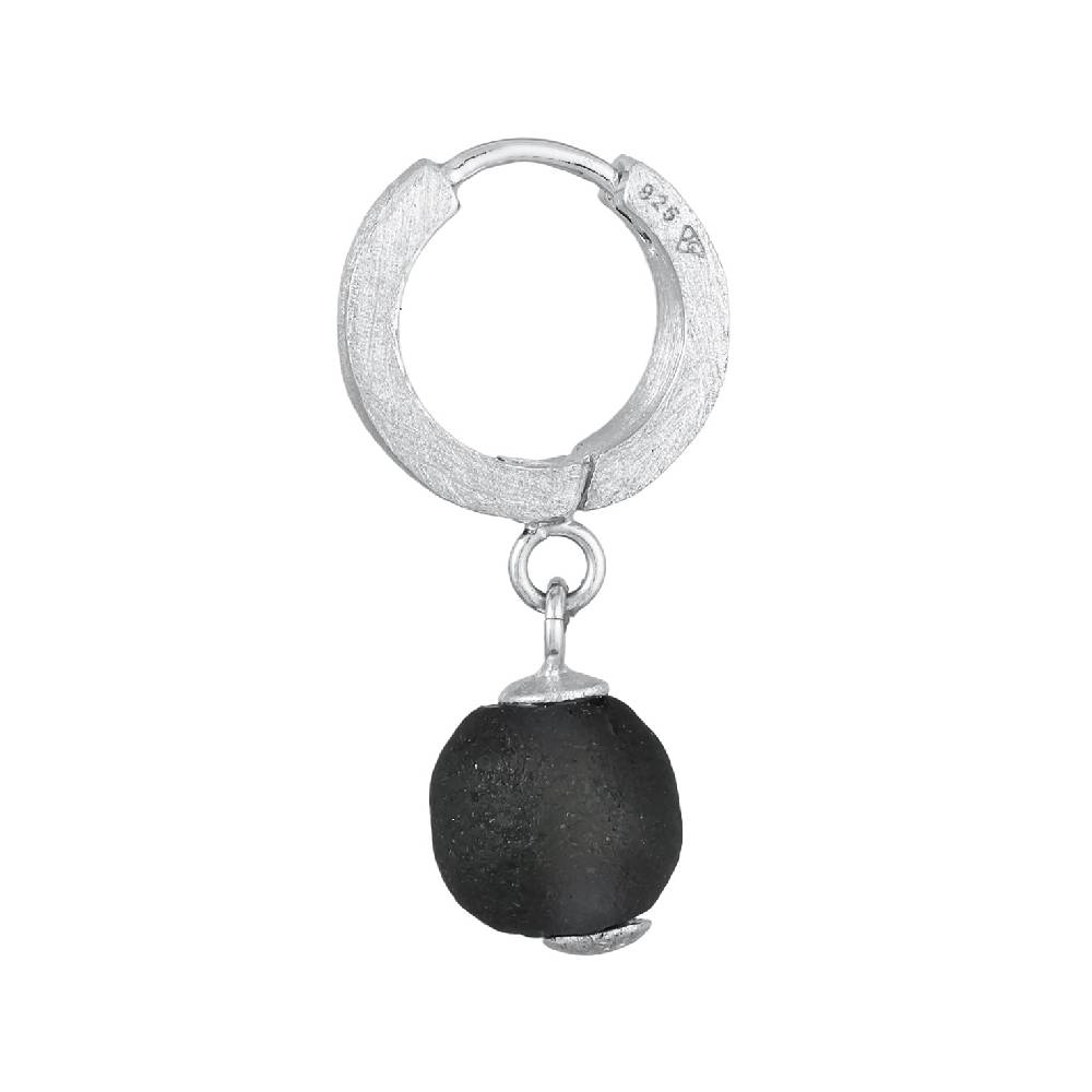 Kuzzoi Single Creole | Glasperle (Schwarz) Super Rabatt
