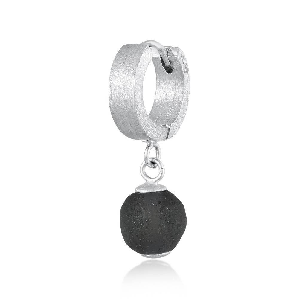 Kuzzoi Single Creole | Glasperle (Schwarz) Super Rabatt