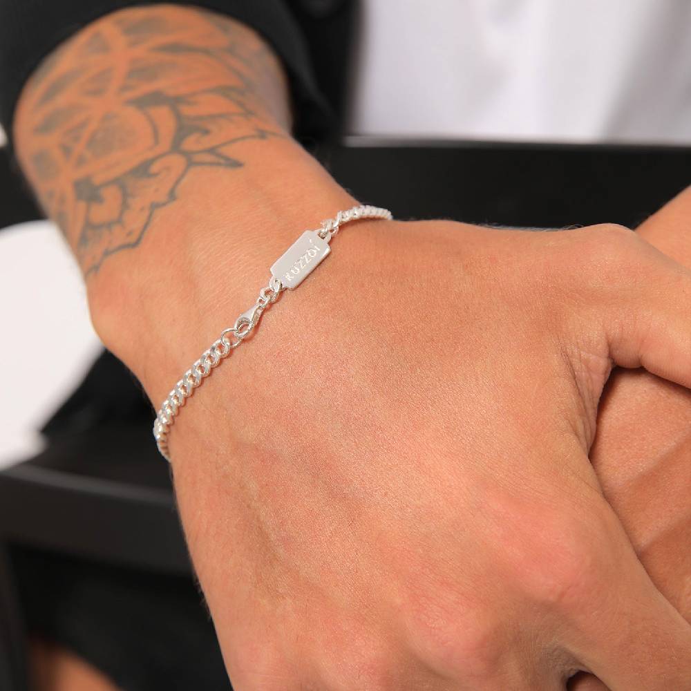 Kuzzoi Panzer-Armband Massiv Basic Großer Ausverkauf