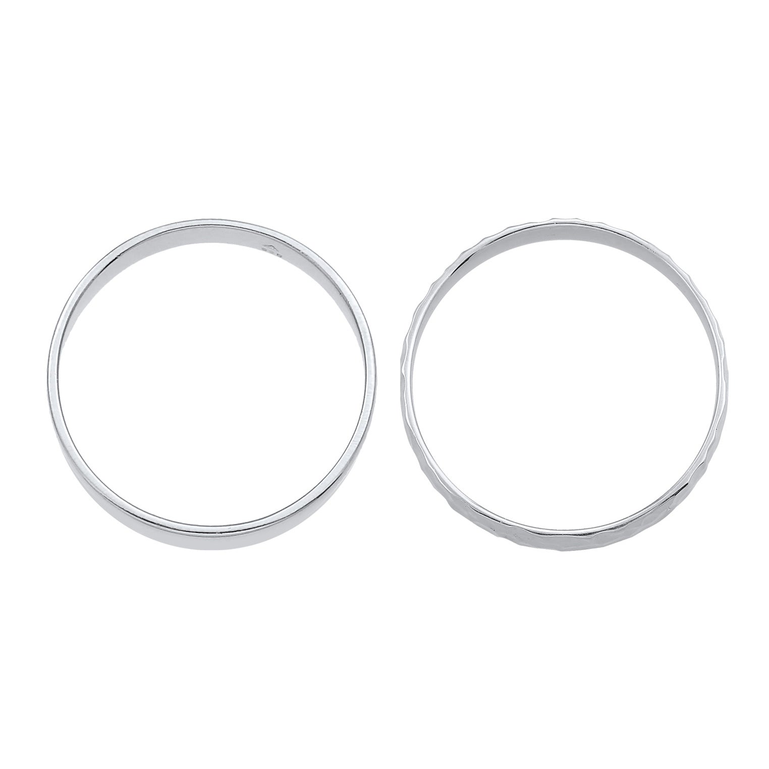 Kuzzoi Bandring 2er Set Gehämmert Flash Sale