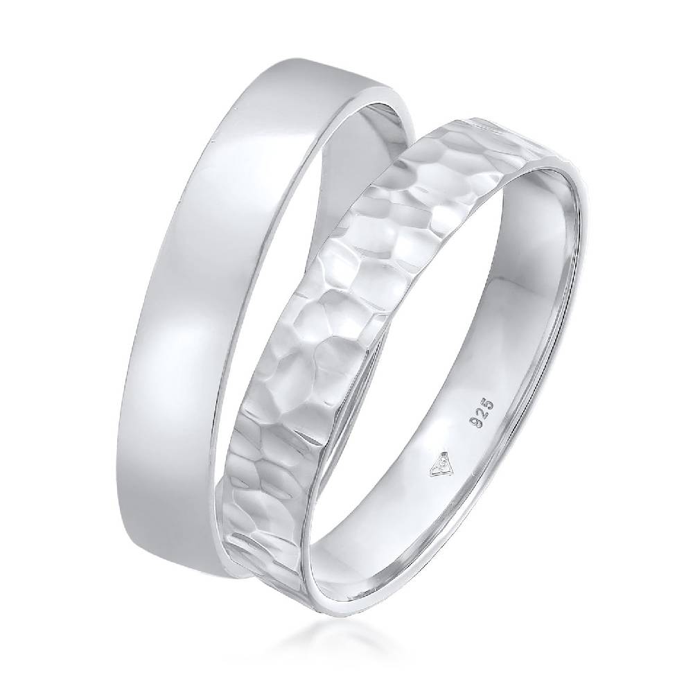 Kuzzoi Bandring 2er Set Gehämmert Flash Sale