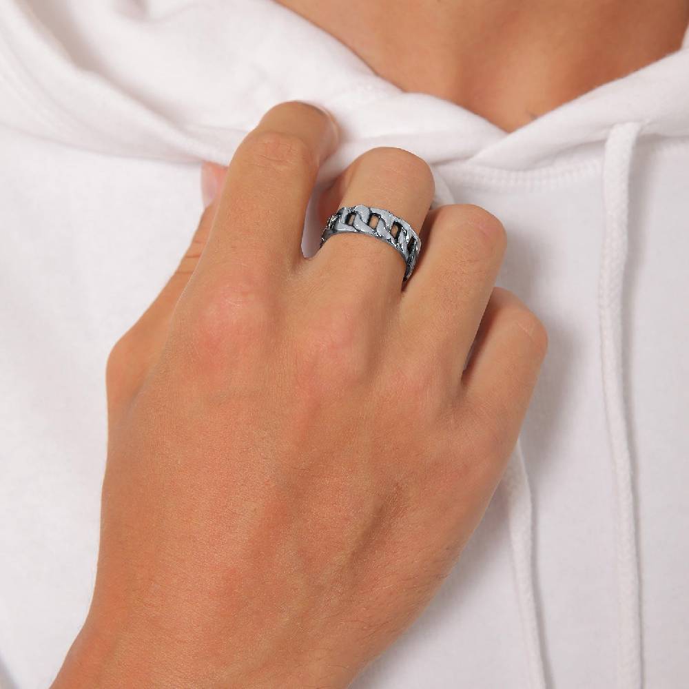 Kuzzoi Bandring Chunky Chain Saisonschlussverkauf