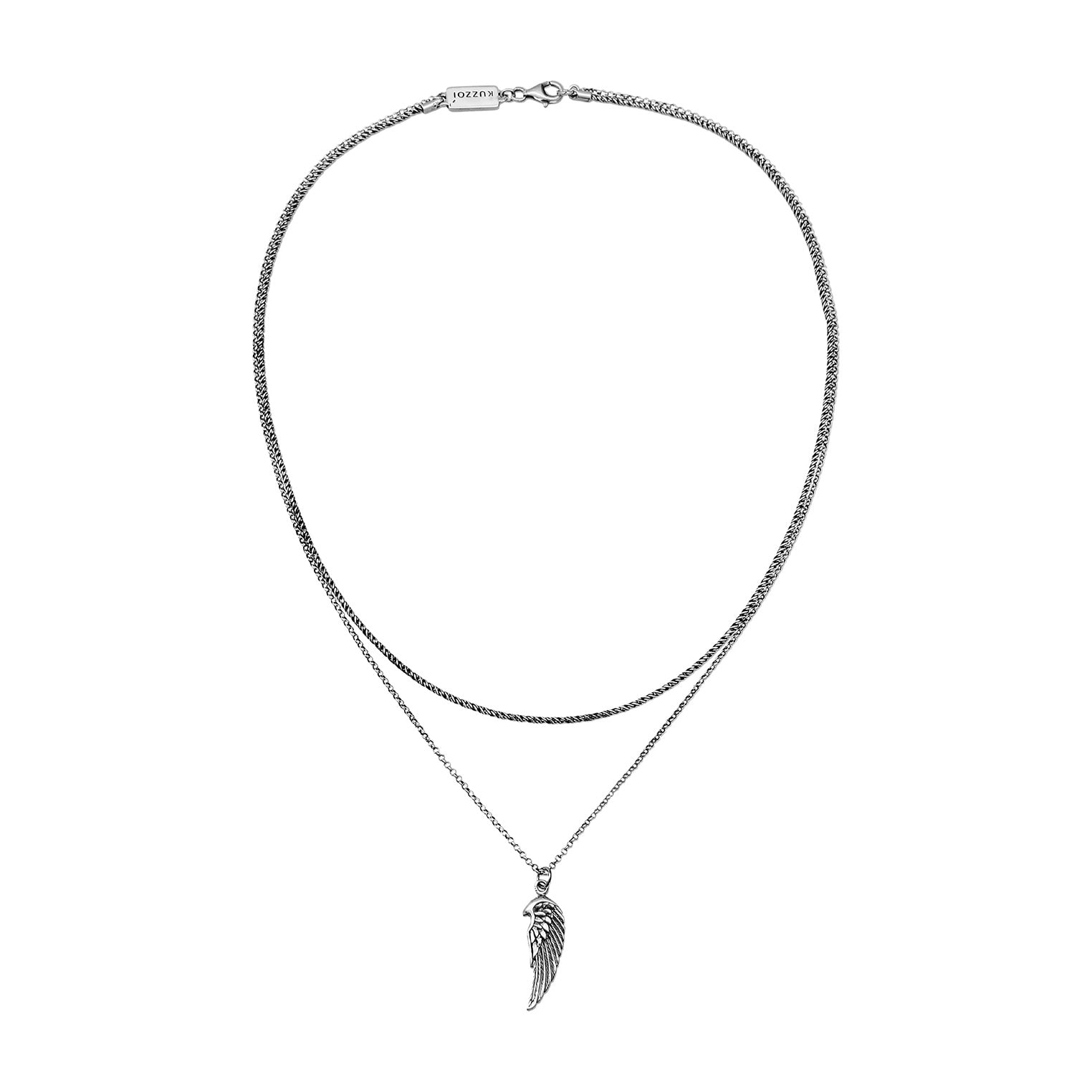 Kuzzoi Layer-Halskette Flügel Black Friday Preise