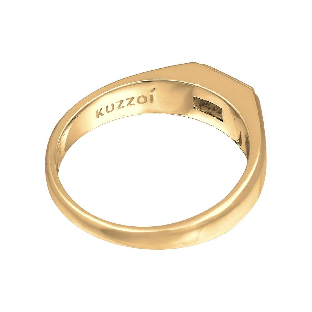 Kuzzoi Siegelring Quadrat | Topas (Weiß) Verkauf