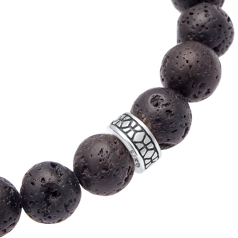 Kuzzoi Armband Vintage | Lava Perlen (Schwarz) Blitzverkäufe