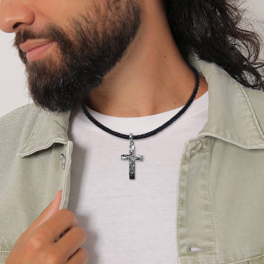 Kuzzoi Halskette Kreuz | Leder Exklusive Angebote