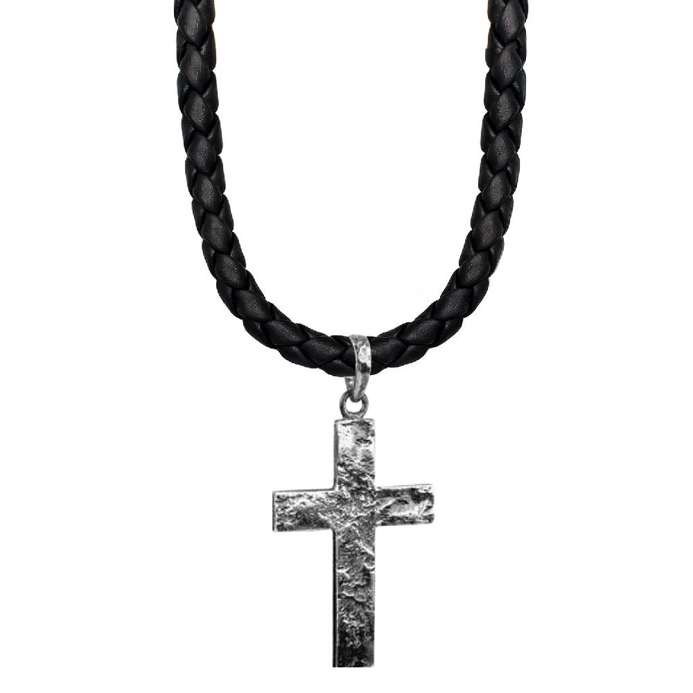 Kuzzoi Halskette Kreuz | Leder Exklusive Angebote