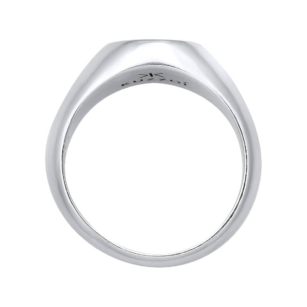 Kuzzoi Siegelring Smiling | Emaille (Blau) VIP-Rabatte