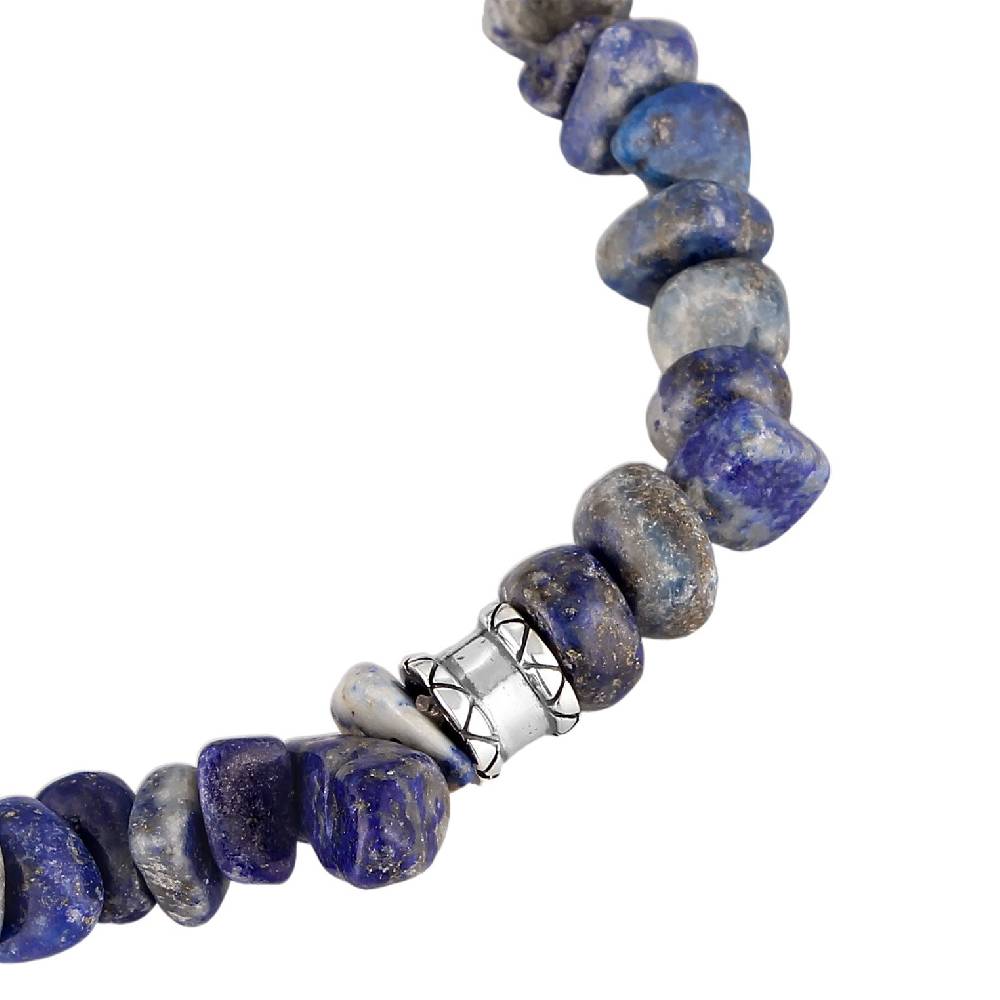 Kuzzoi Armband Beads Vintage | Lapiz Lazuli Steine (Blau) Fabrikladen
